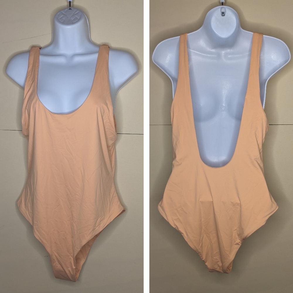 NWT Dippin Daisy Low Back Apricot One Piece Swimsuit - Picture 3 of 6